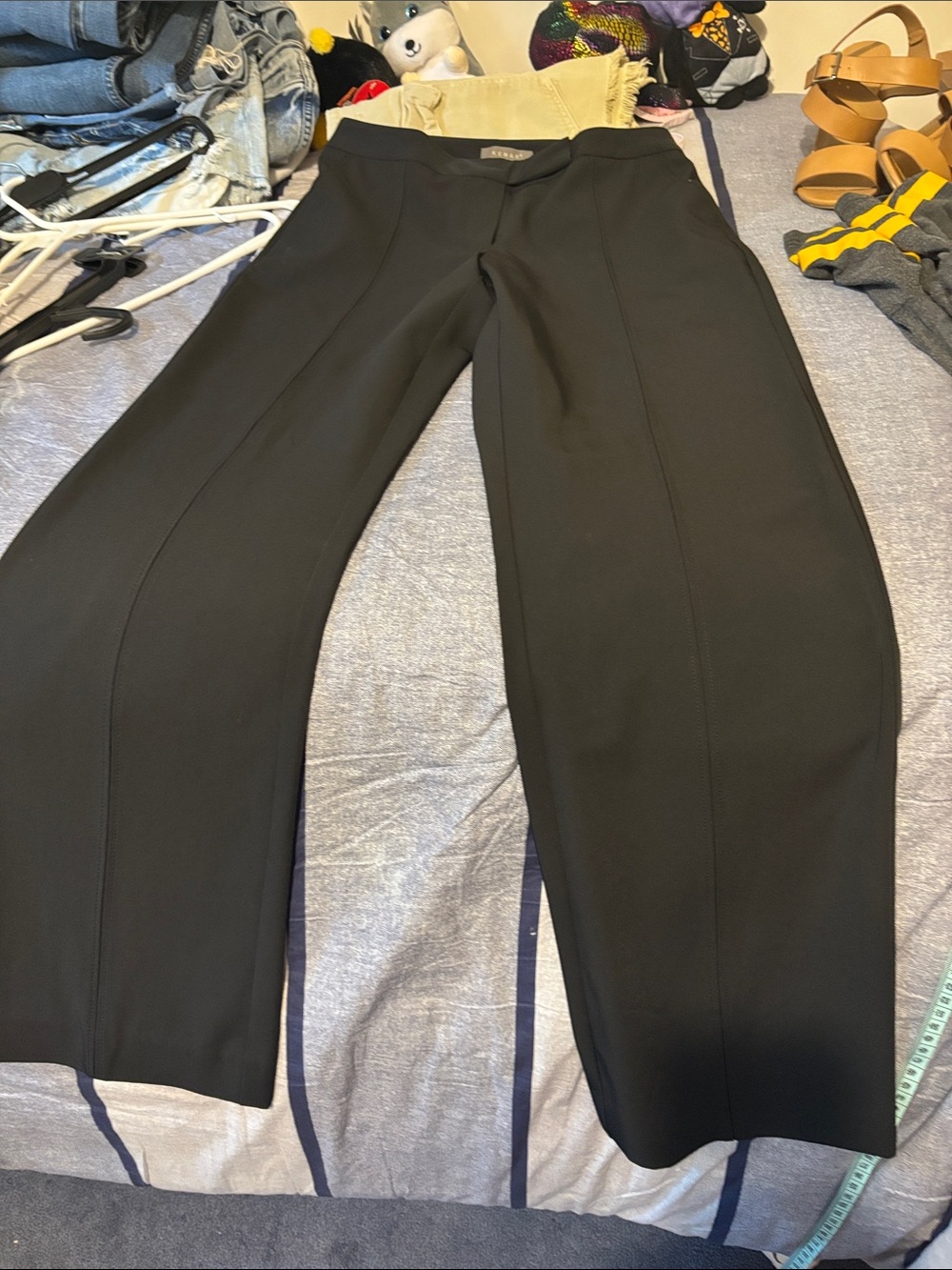 Kenar Black Women's Dress Pants with Tailored Waistband